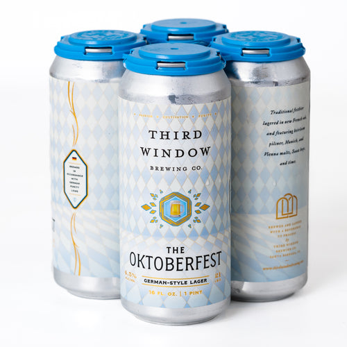 The Oktoberfest Lager (4.5% ABV, 21 IBU) 4-pack 16 oz Cans