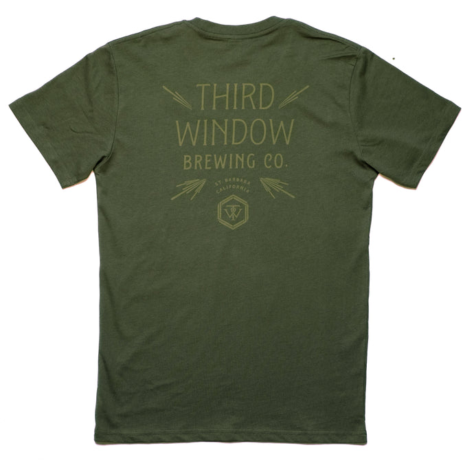 Third Window T-Shirt, Dark Grey & Olive