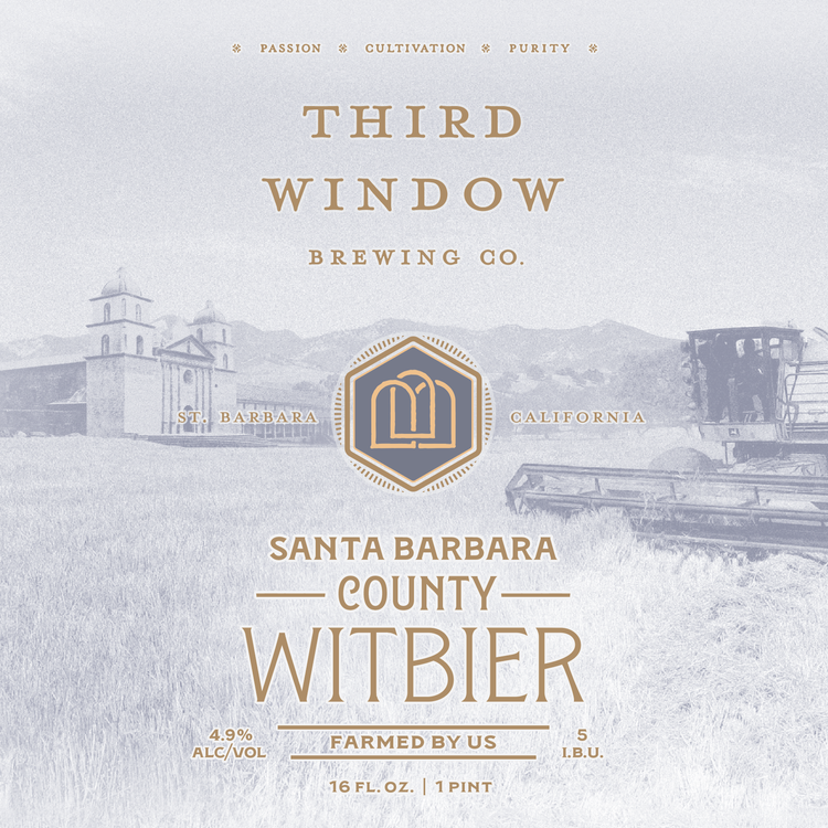 Santa Barbara County Witbier (4.8% ABV, 5 IBU) One 4-pack of 16 oz cans